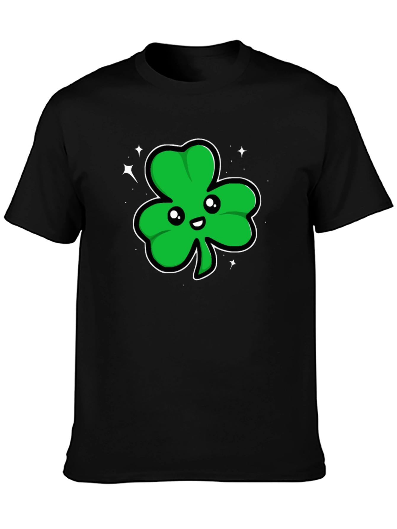 Lucky Shamrock T-Shirt - Mens Black Tee