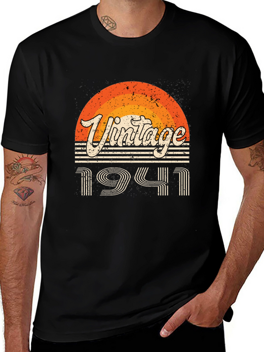 Vintage 1941 T-Shirt - Retro Sunset Birthday Gift