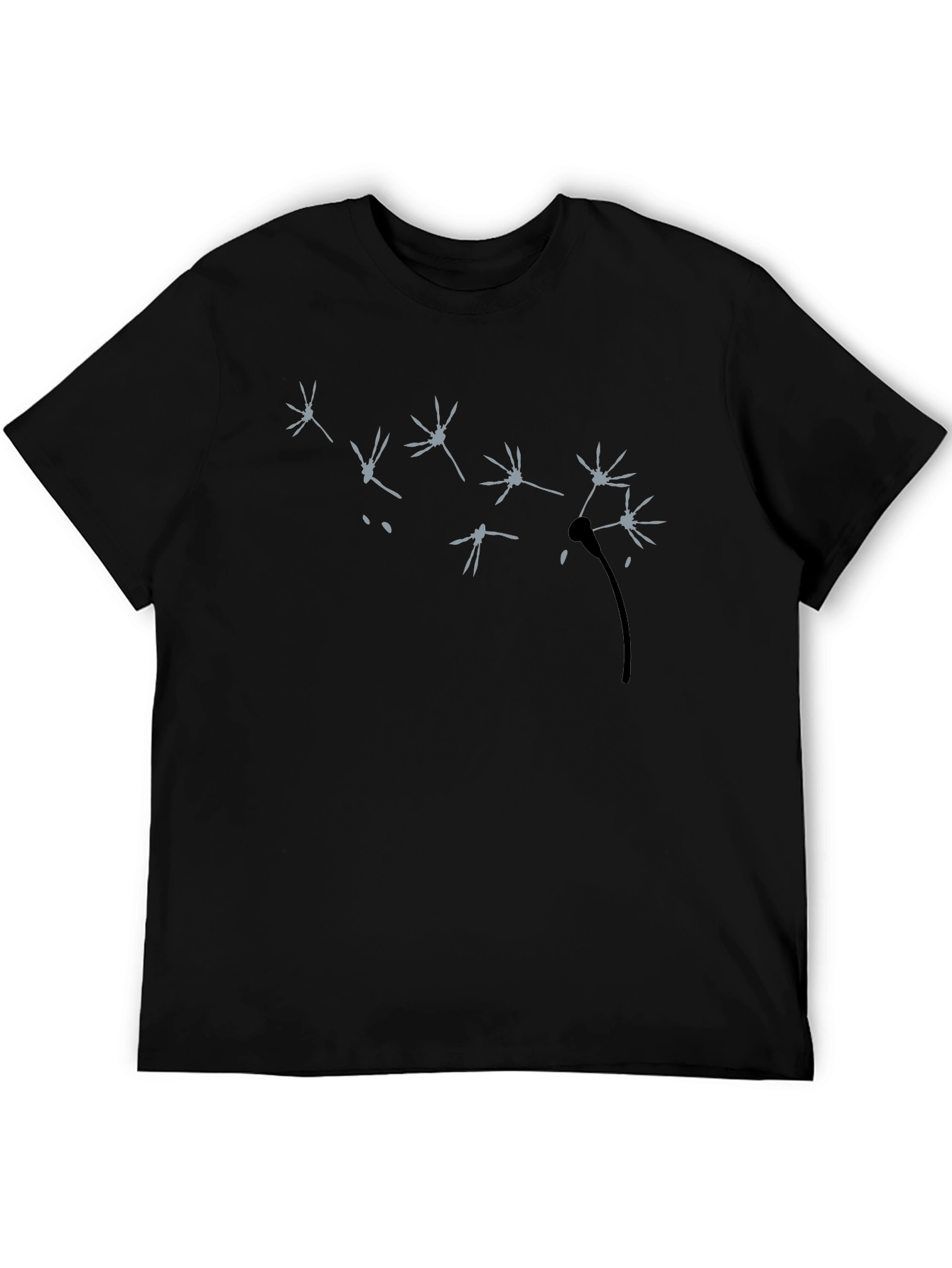 Dandelion Graphic Black T-Shirt