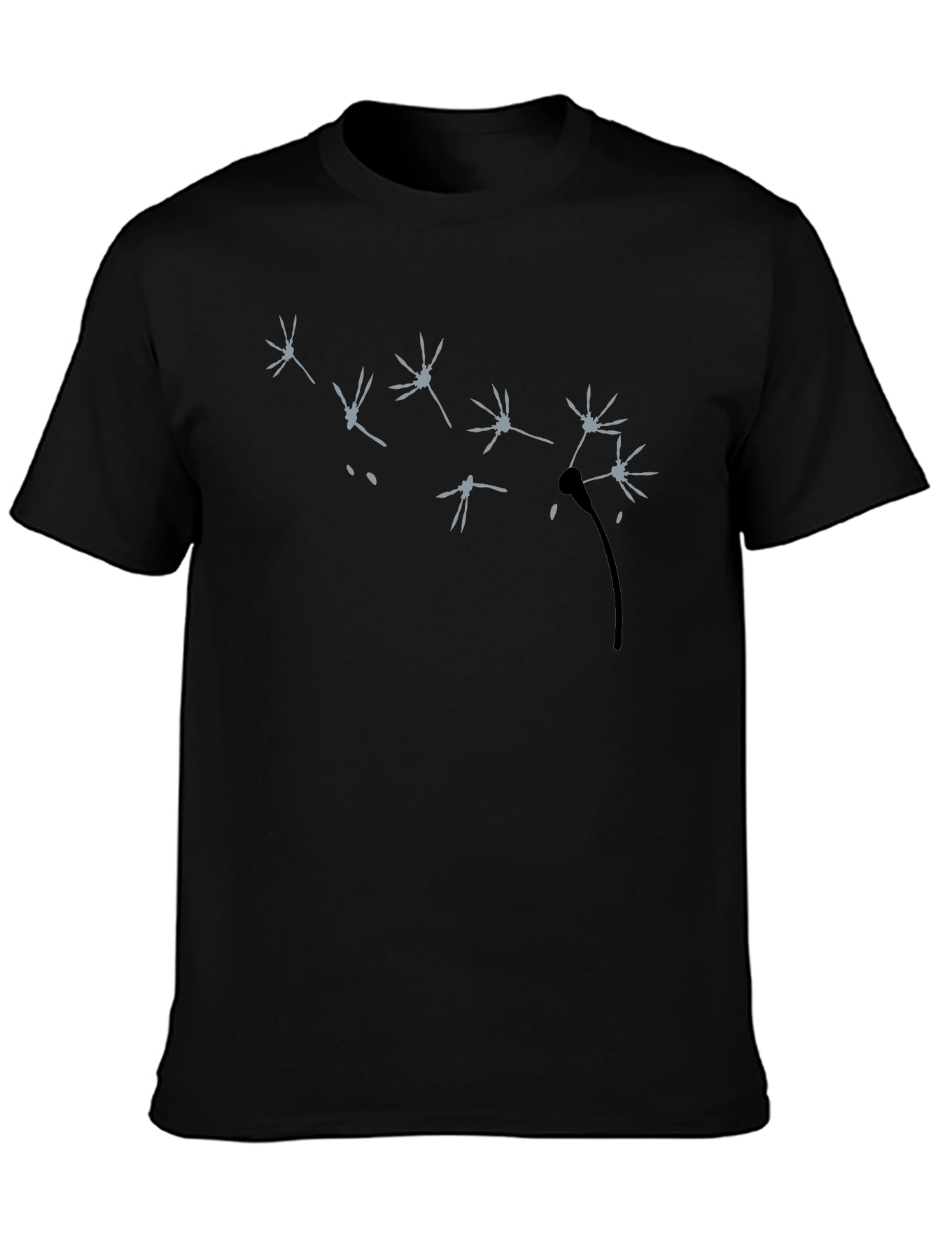 Dandelion Graphic Black T-Shirt