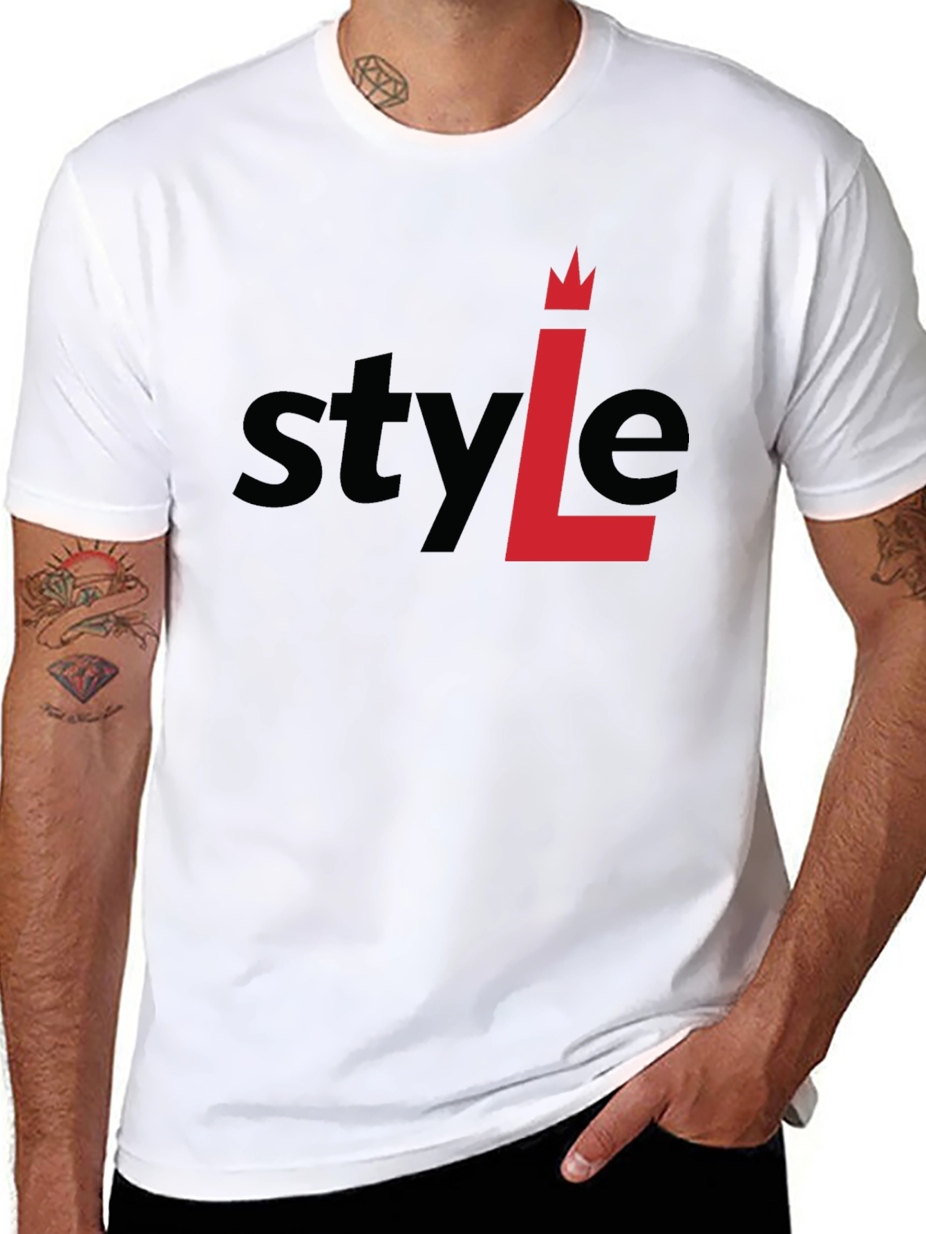 Stylish Black T-Shirt - Style L Design