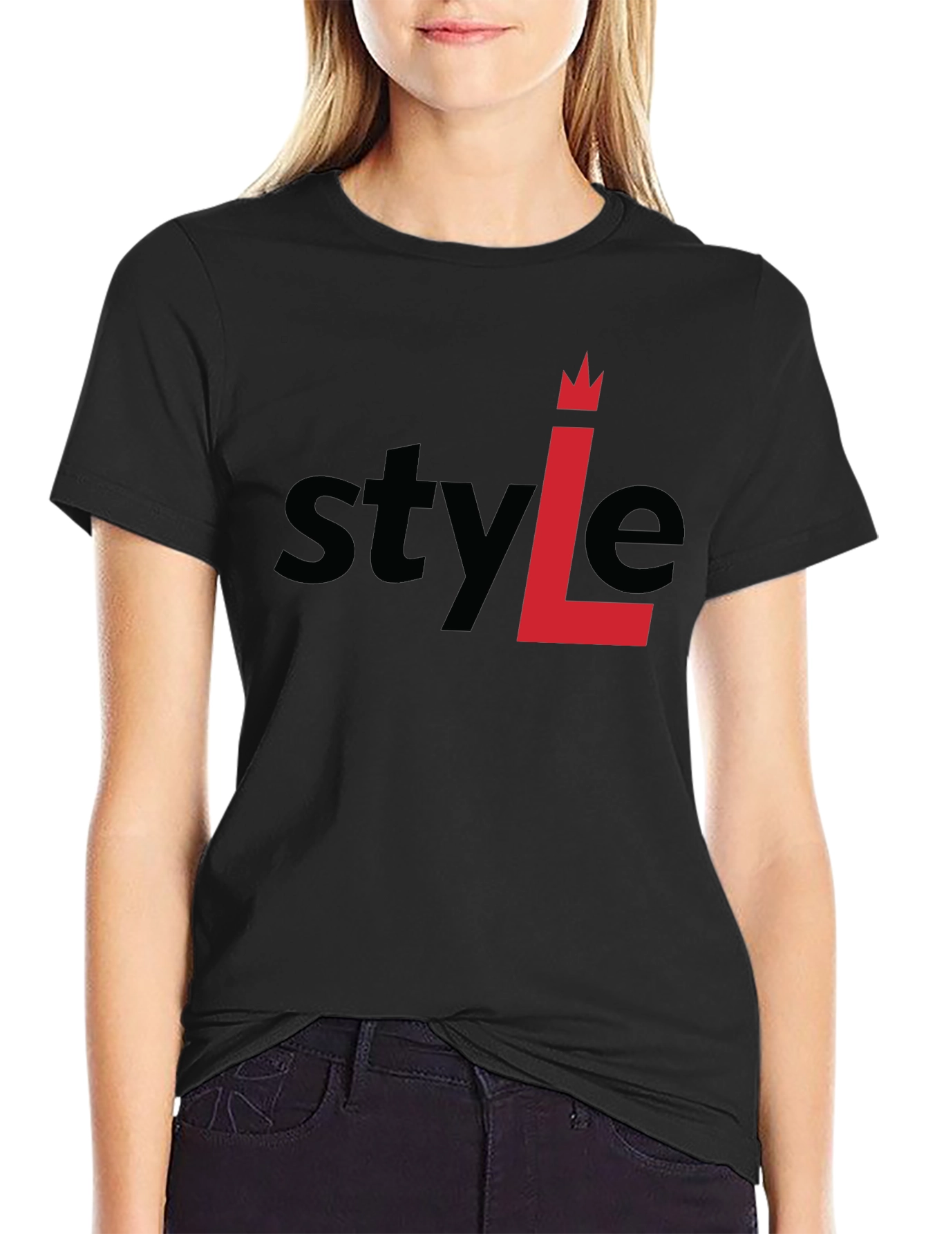 Stylish Black T-Shirt - Style L Design