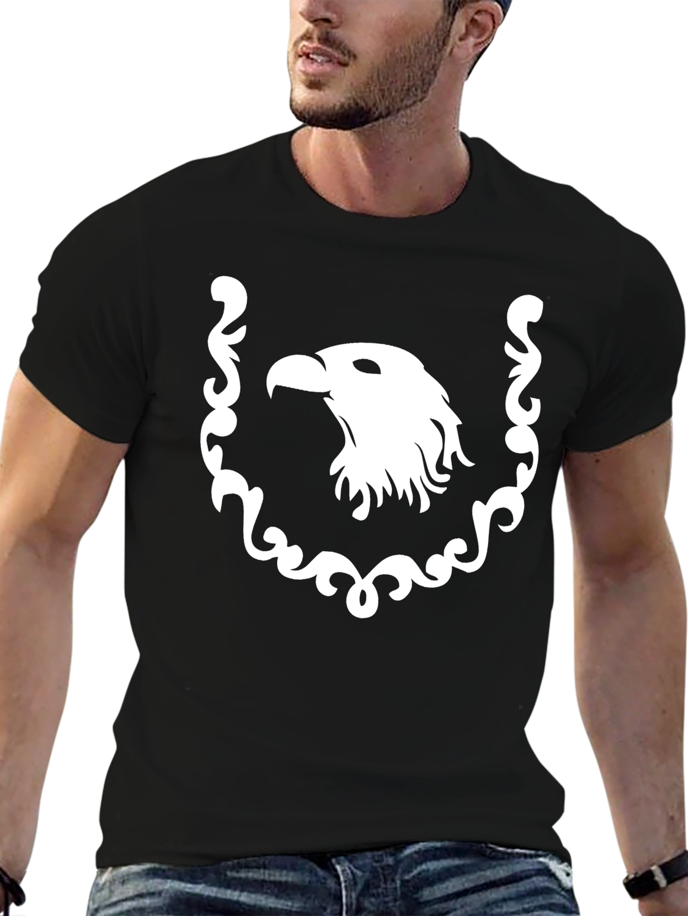 Black Eagle Graphic Tee - Stylish Menswear