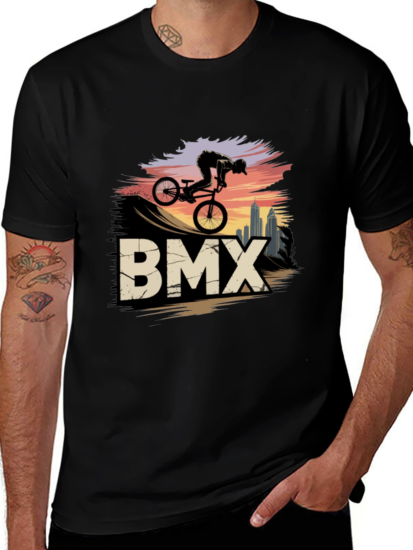 BMX Rider Graphic Tee - Urban Style Shirt