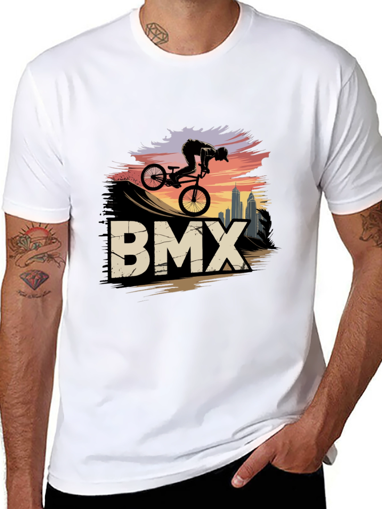 BMX Rider Graphic Tee - Urban Style Shirt
