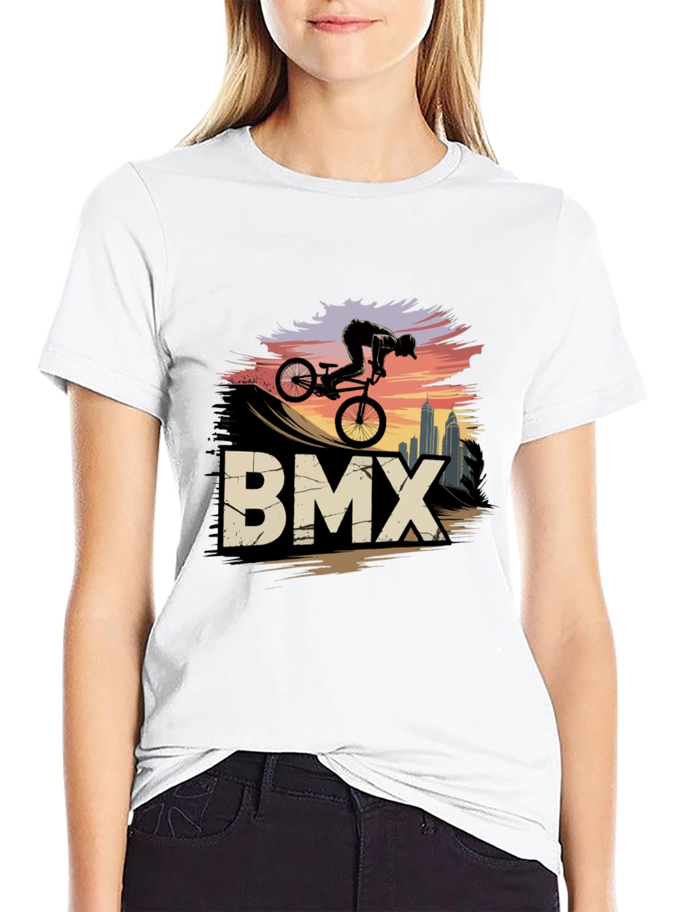 BMX Rider Graphic Tee - Urban Style Shirt