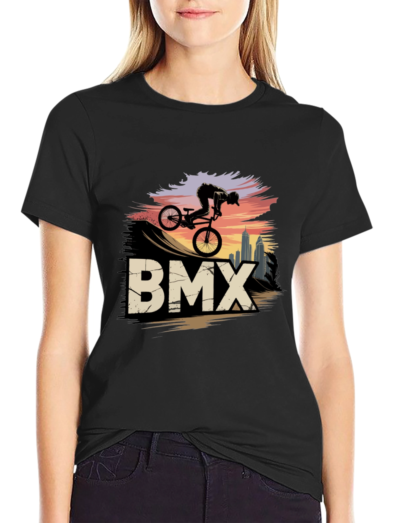 BMX Rider Graphic Tee - Urban Style Shirt