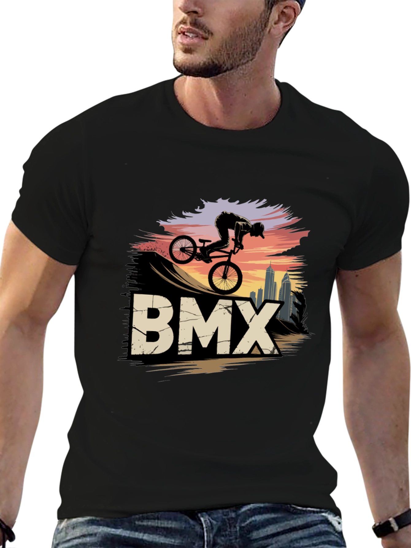 BMX Rider Graphic Tee - Urban Style Shirt