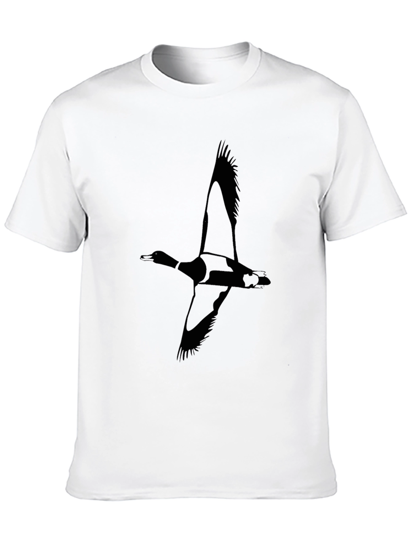 Mens Black T-Shirt - Flying Duck Graphic Tee