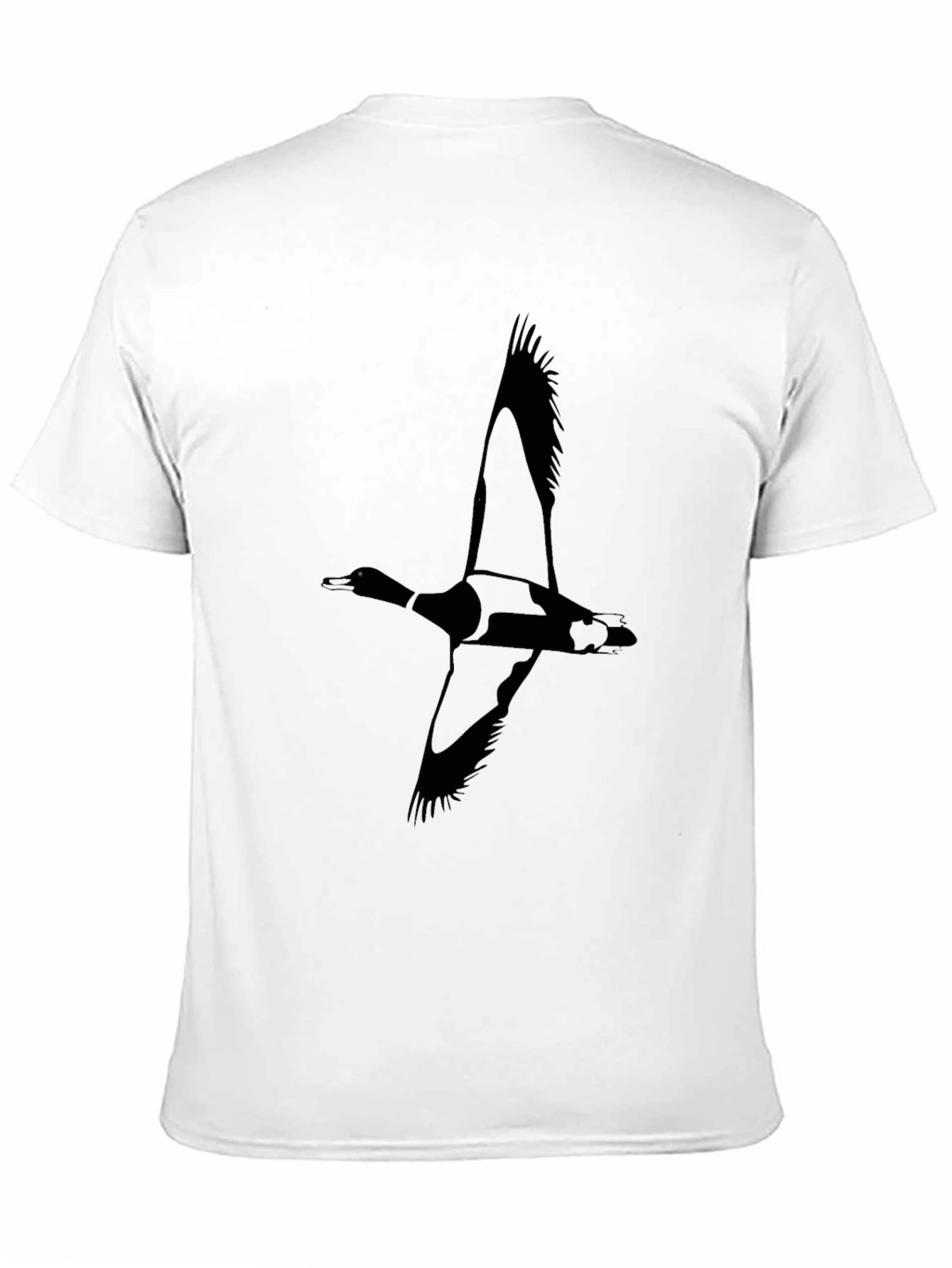 Mens Black T-Shirt - Flying Duck Graphic Tee
