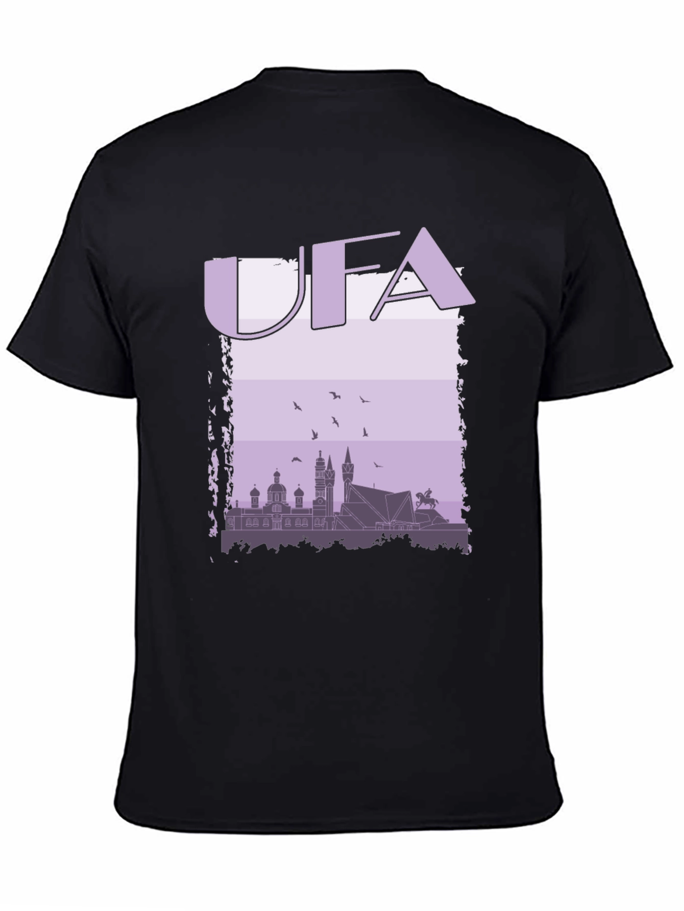 UFA Skyline Graphic T-Shirt - Black Cotton Tee