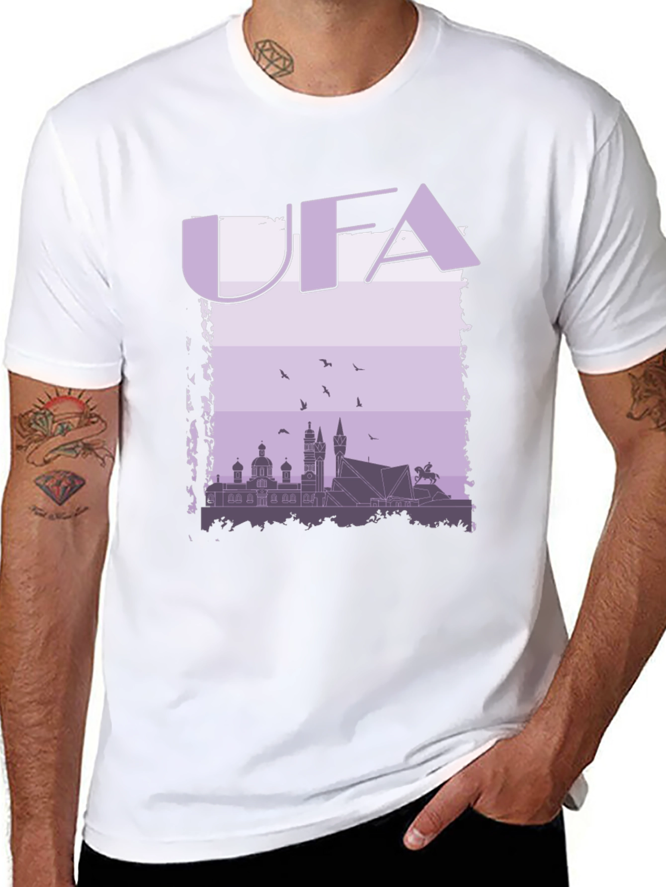 UFA Skyline Graphic T-Shirt - Black Cotton Tee