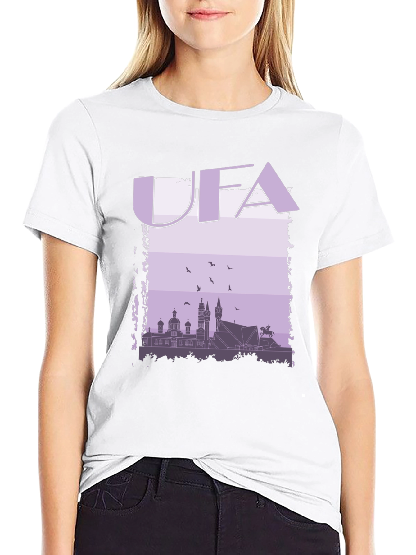 UFA Skyline Graphic T-Shirt - Black Cotton Tee