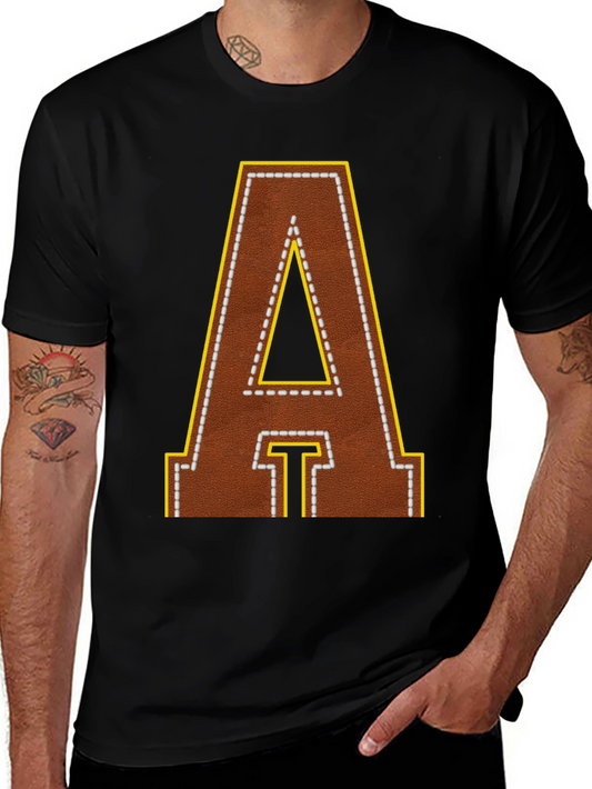 Football Leather Letter A T-Shirt