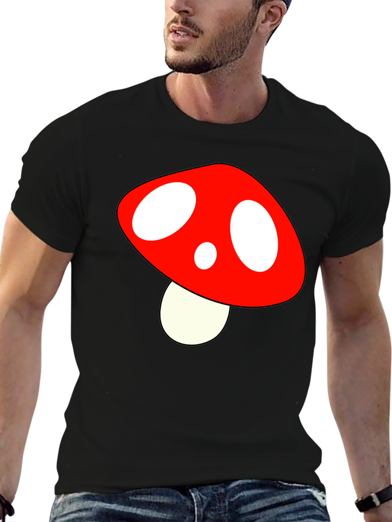 Mushroom Graphic T-Shirt - Black Tee