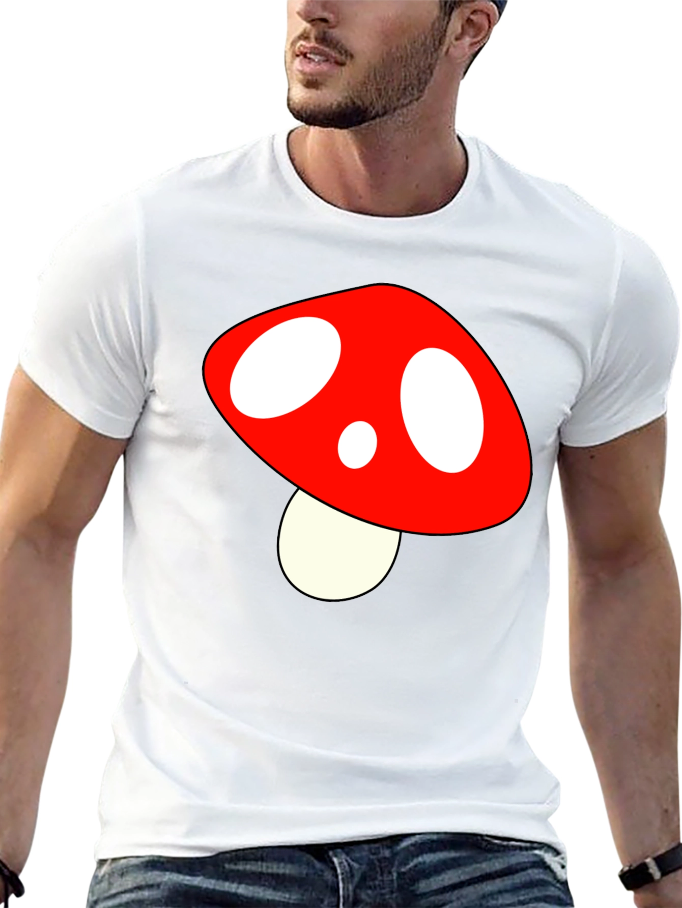 Mushroom Graphic T-Shirt - Black Tee