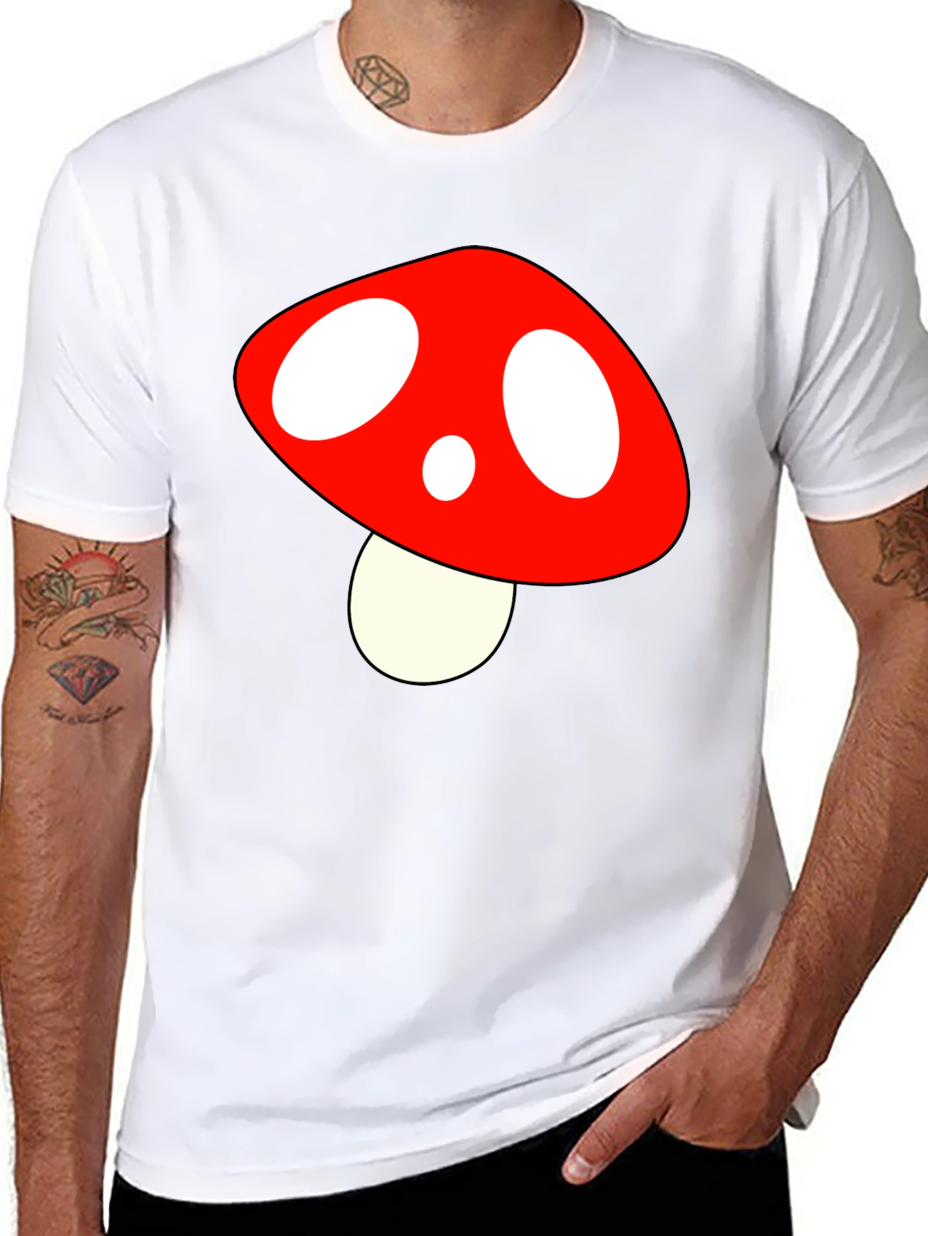 Mushroom Graphic T-Shirt - Black Tee