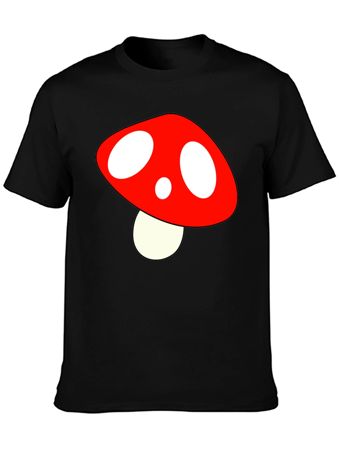Mushroom Graphic T-Shirt - Black Tee