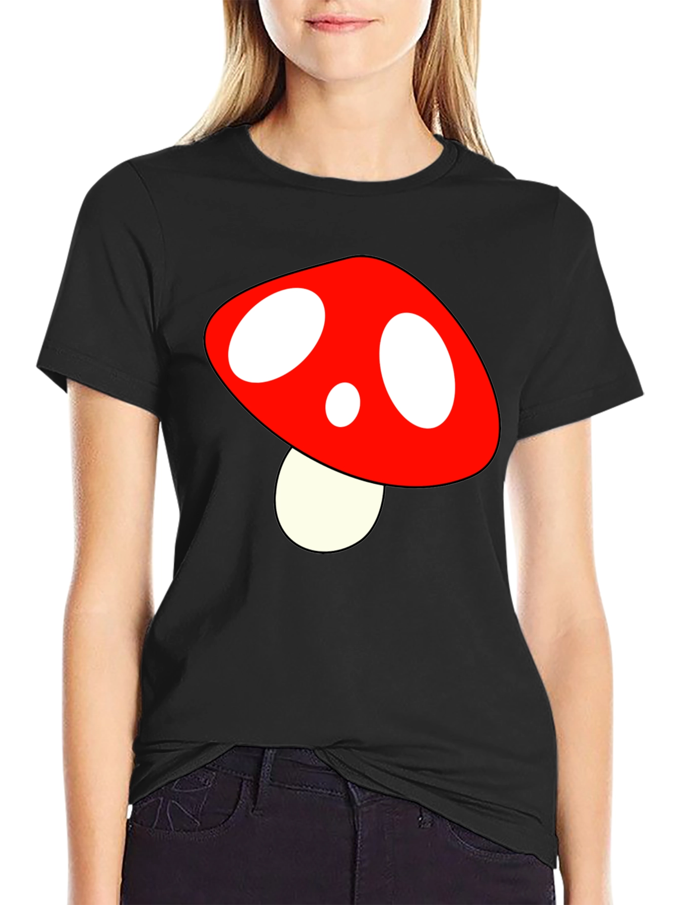 Mushroom Graphic T-Shirt - Black Tee