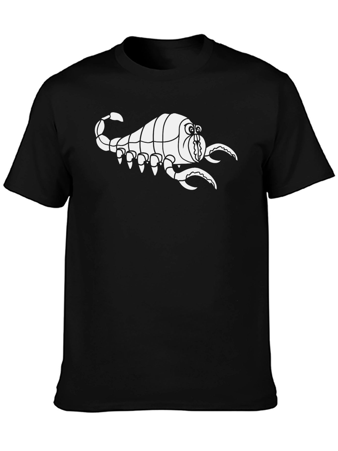 Cartoon Scorpion Graphic Black T-Shirt