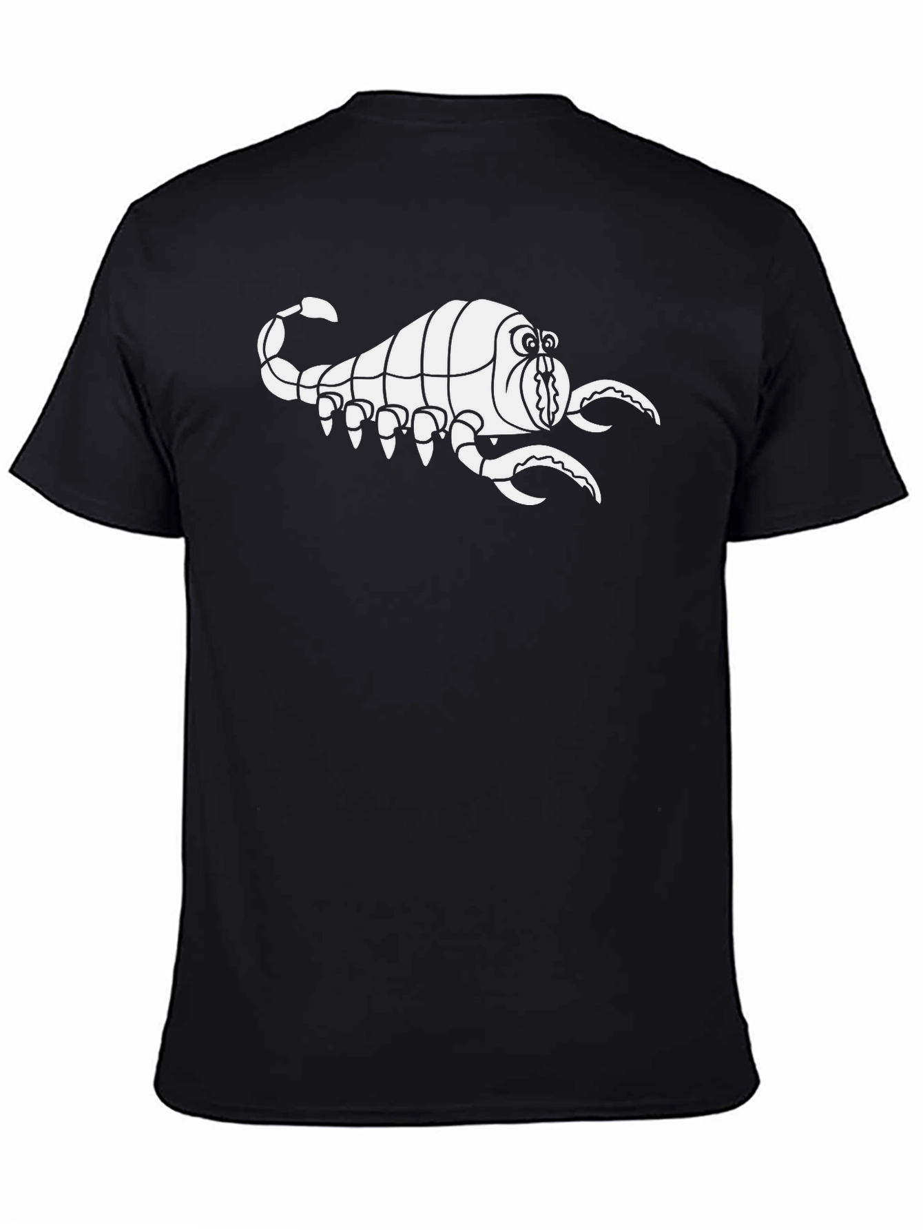 Cartoon Scorpion Graphic Black T-Shirt