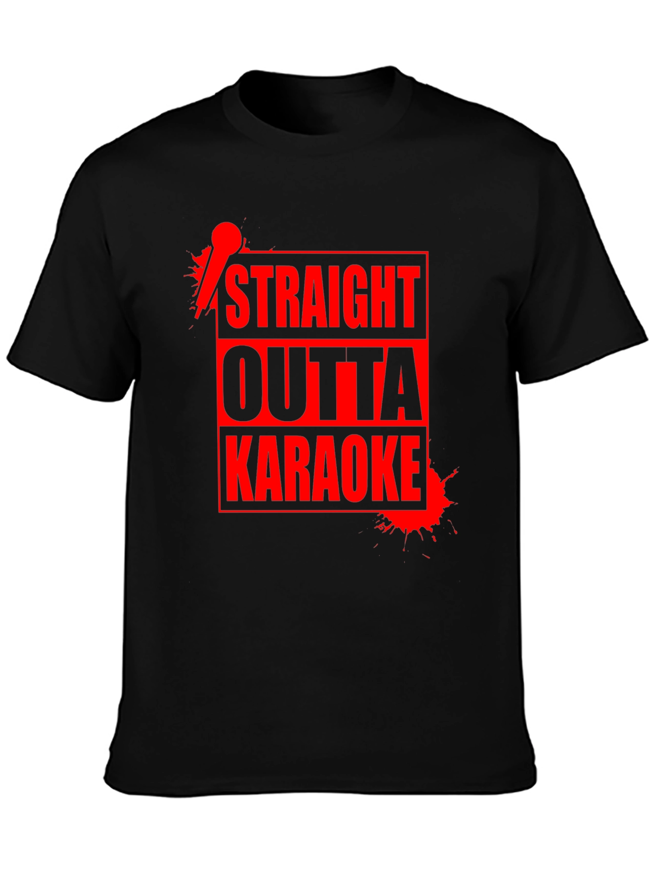 Straight Outta Karaoke T-Shirt - Funny Music Sing Design