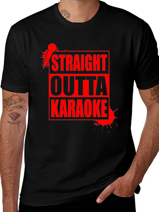 Straight Outta Karaoke T-Shirt - Funny Music Sing Design