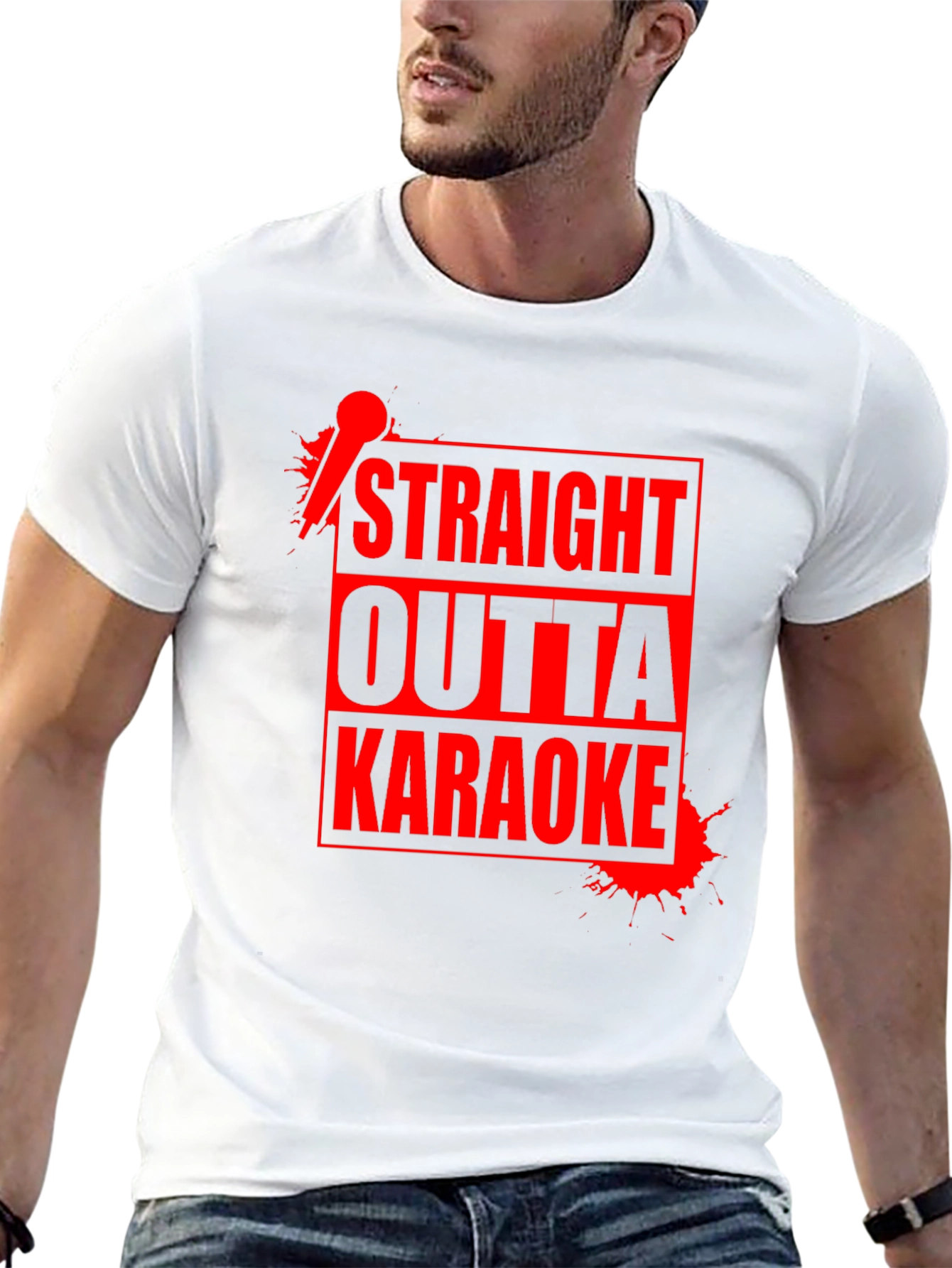 Straight Outta Karaoke T-Shirt - Funny Music Sing Design