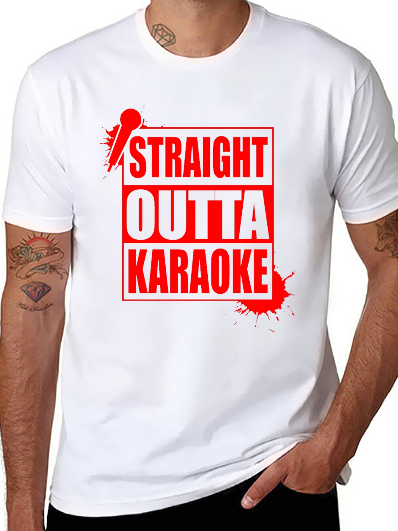 Straight Outta Karaoke T-Shirt - Funny Music Sing Design