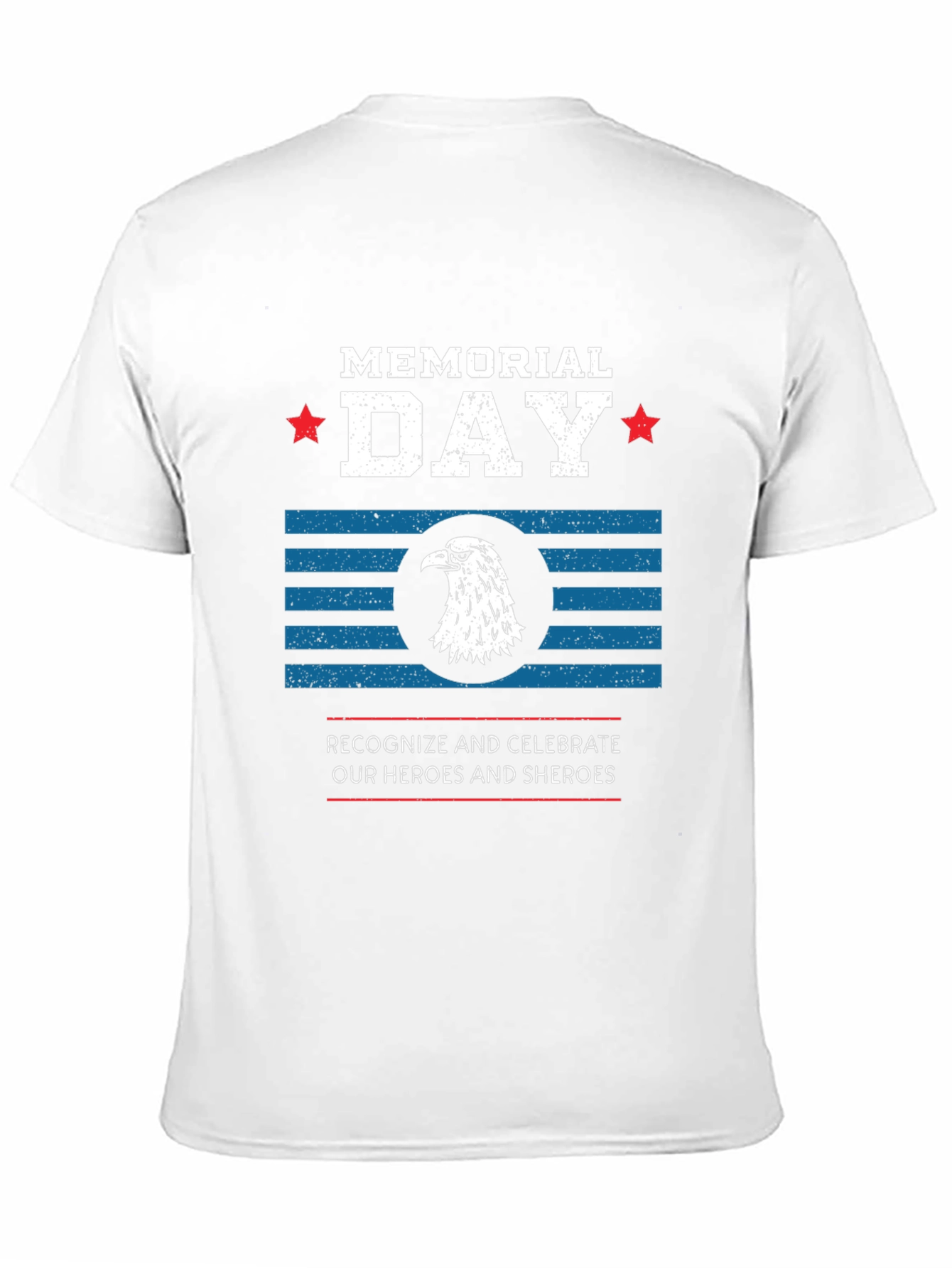 Memorial Day Eagle Graphic T-Shirt - Patriotic Apparel