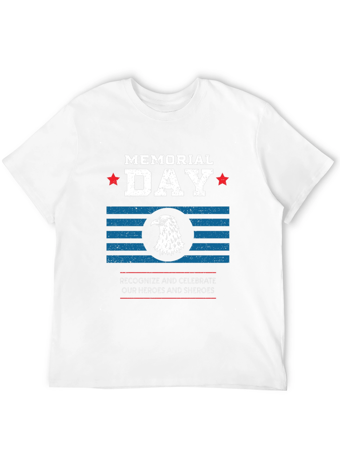 Memorial Day Eagle Graphic T-Shirt - Patriotic Apparel