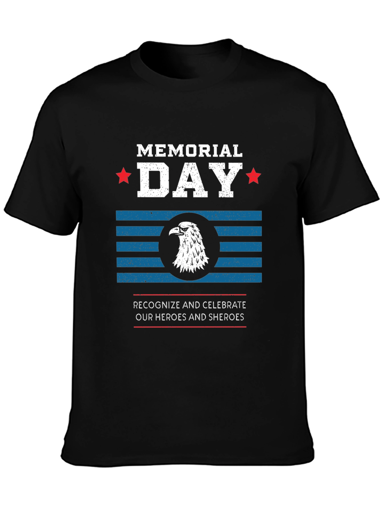 Memorial Day Eagle Graphic T-Shirt - Patriotic Apparel