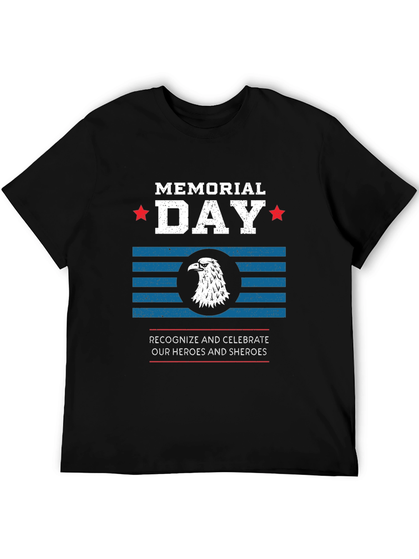Memorial Day Eagle Graphic T-Shirt - Patriotic Apparel