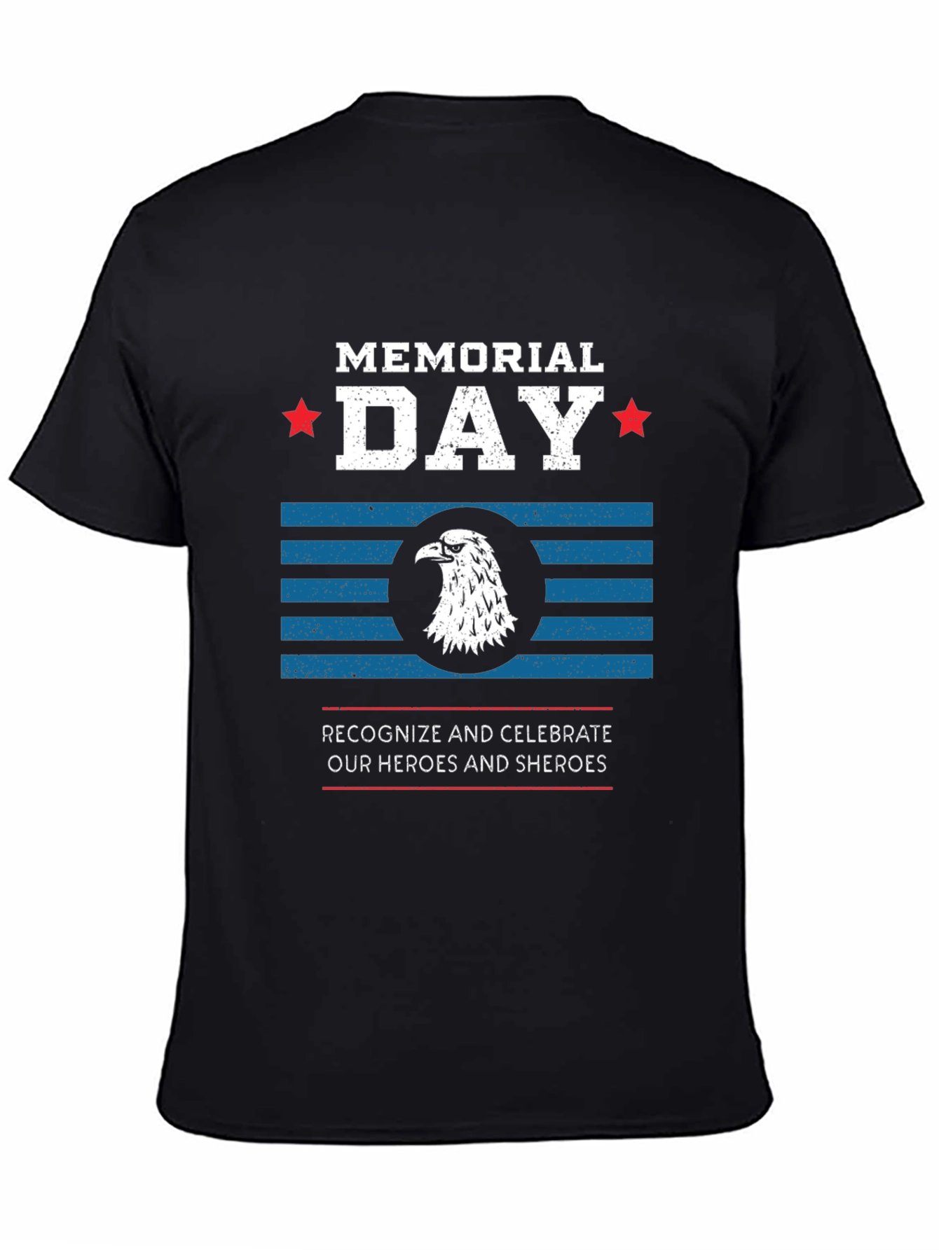 Memorial Day Eagle Graphic T-Shirt - Patriotic Apparel