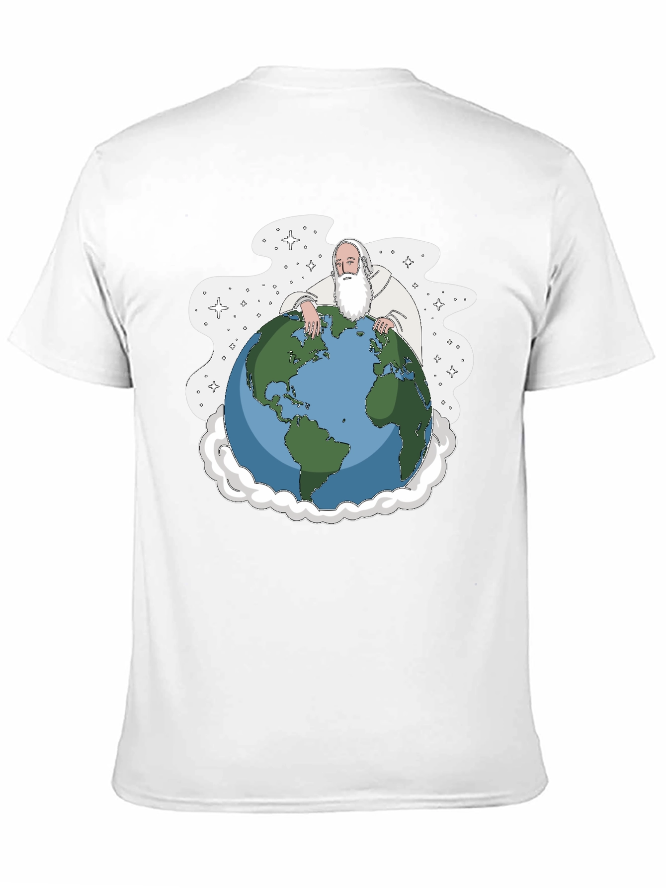 God Holding Earth Graphic Tee - Black T-Shirt