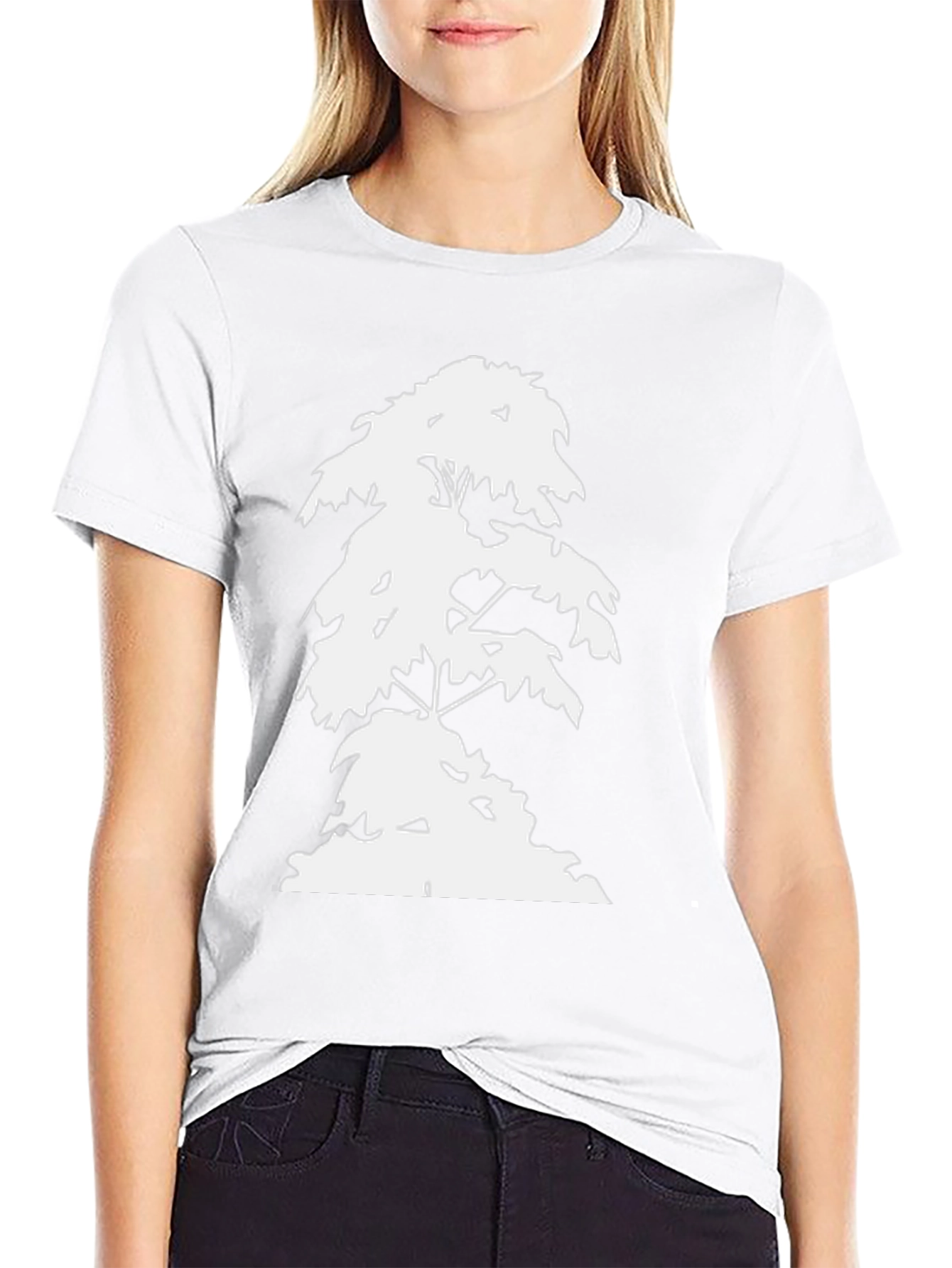 Nature Tree Silhouette Graphic Black T-Shirt