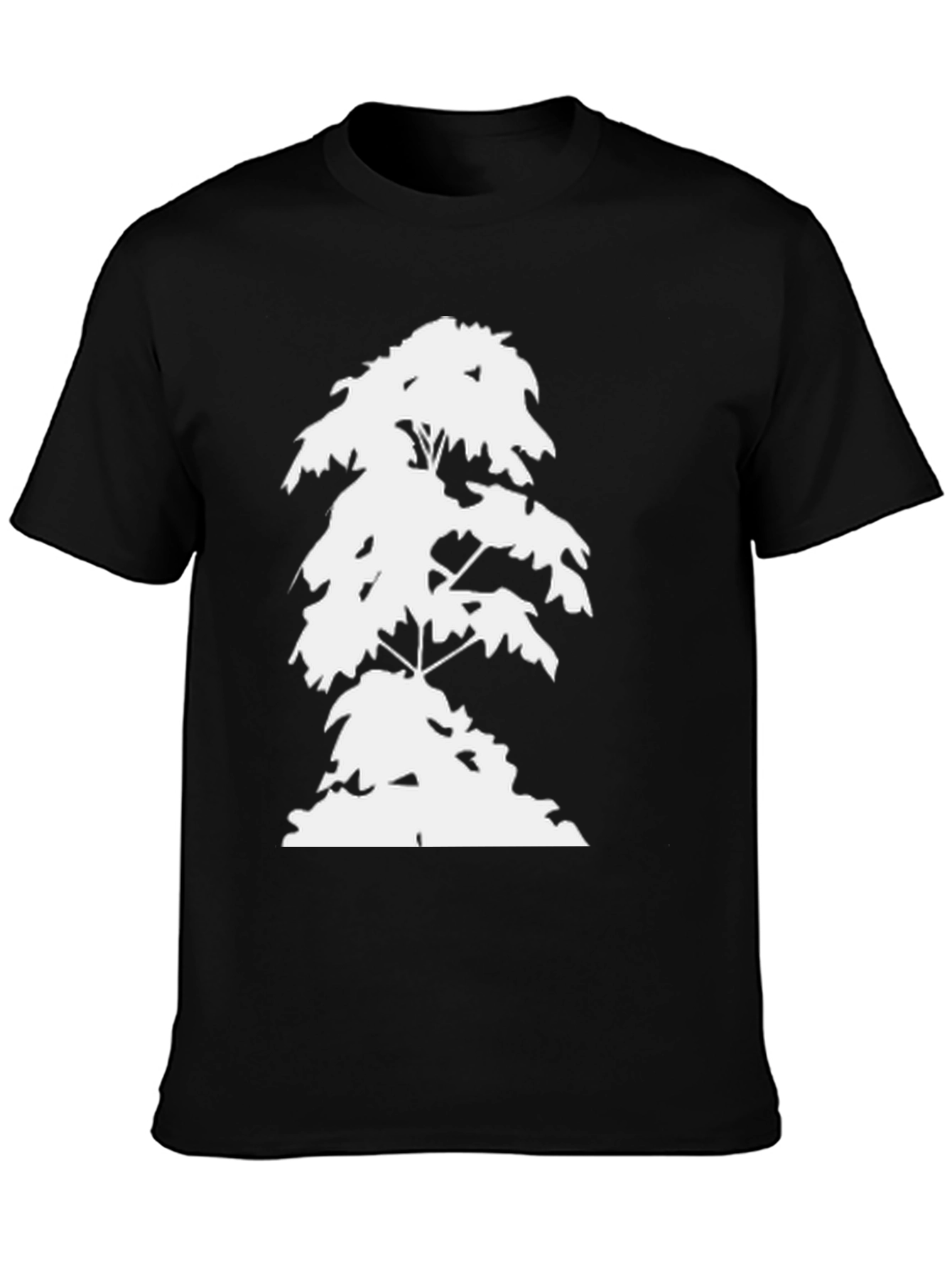Nature Tree Silhouette Graphic Black T-Shirt