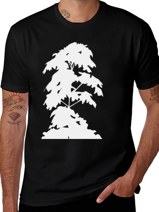 Nature Tree Silhouette Graphic Black T-Shirt