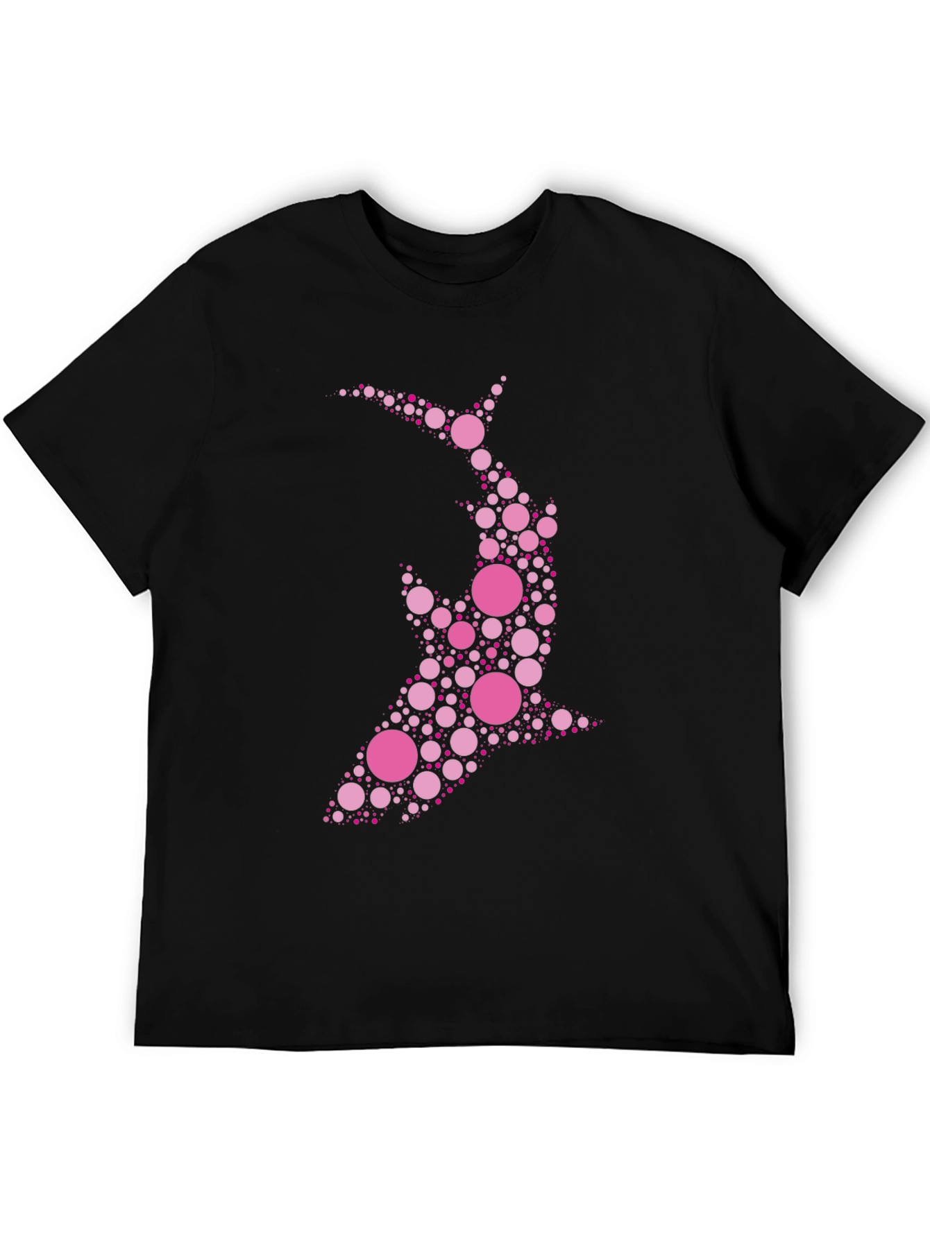 Dot Art Shark Black T-Shirt