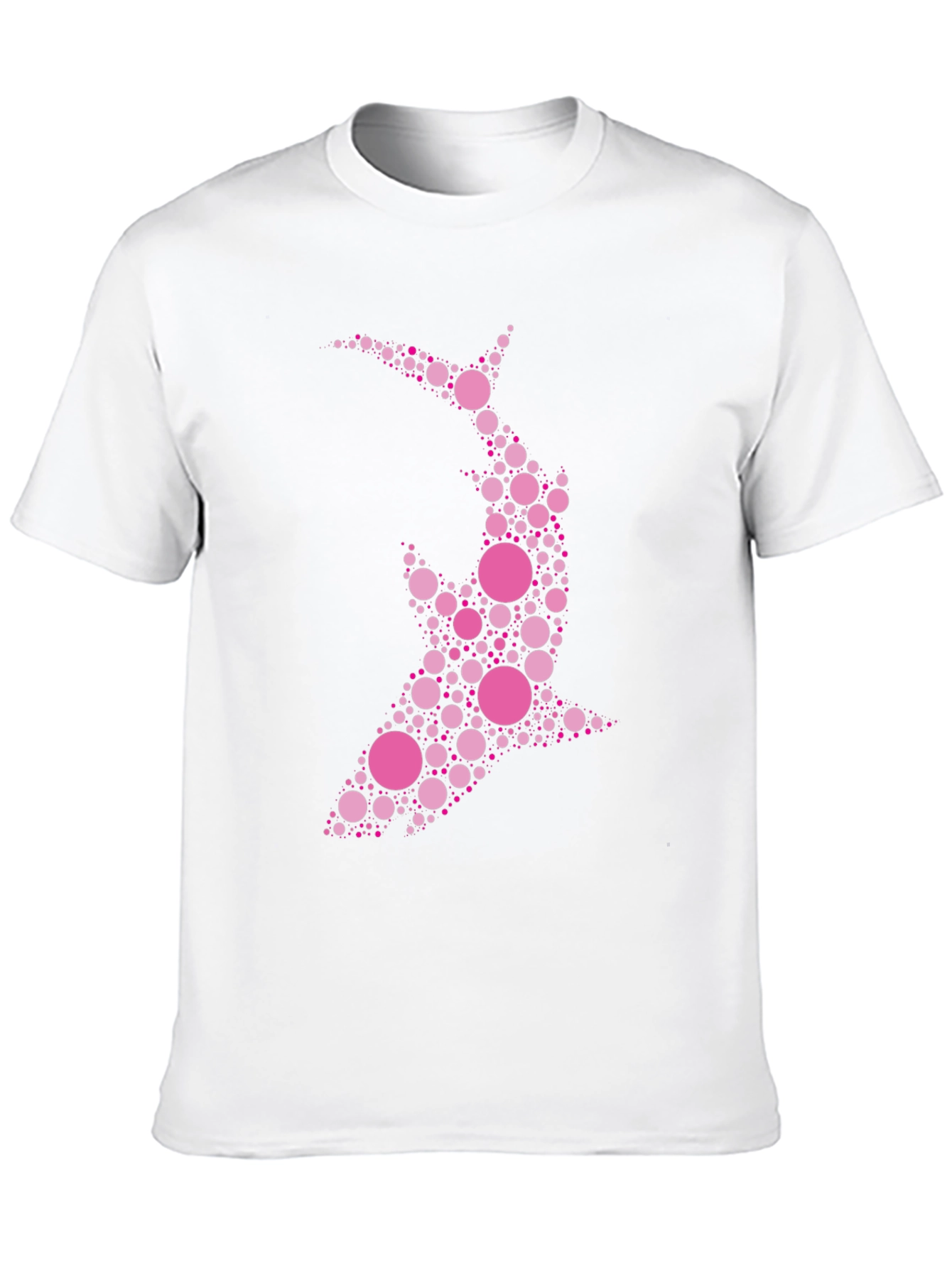 Dot Art Shark Black T-Shirt