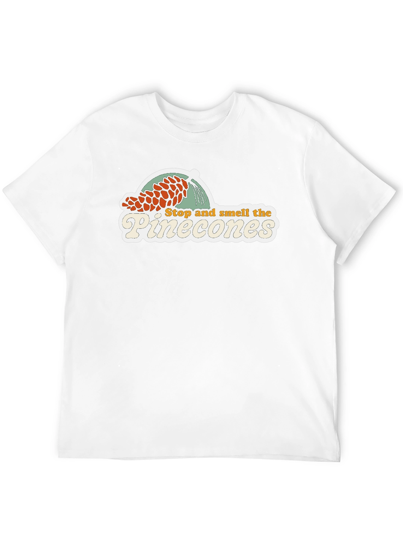 Stop and Smell the Pinecones Graphic Tee - Black