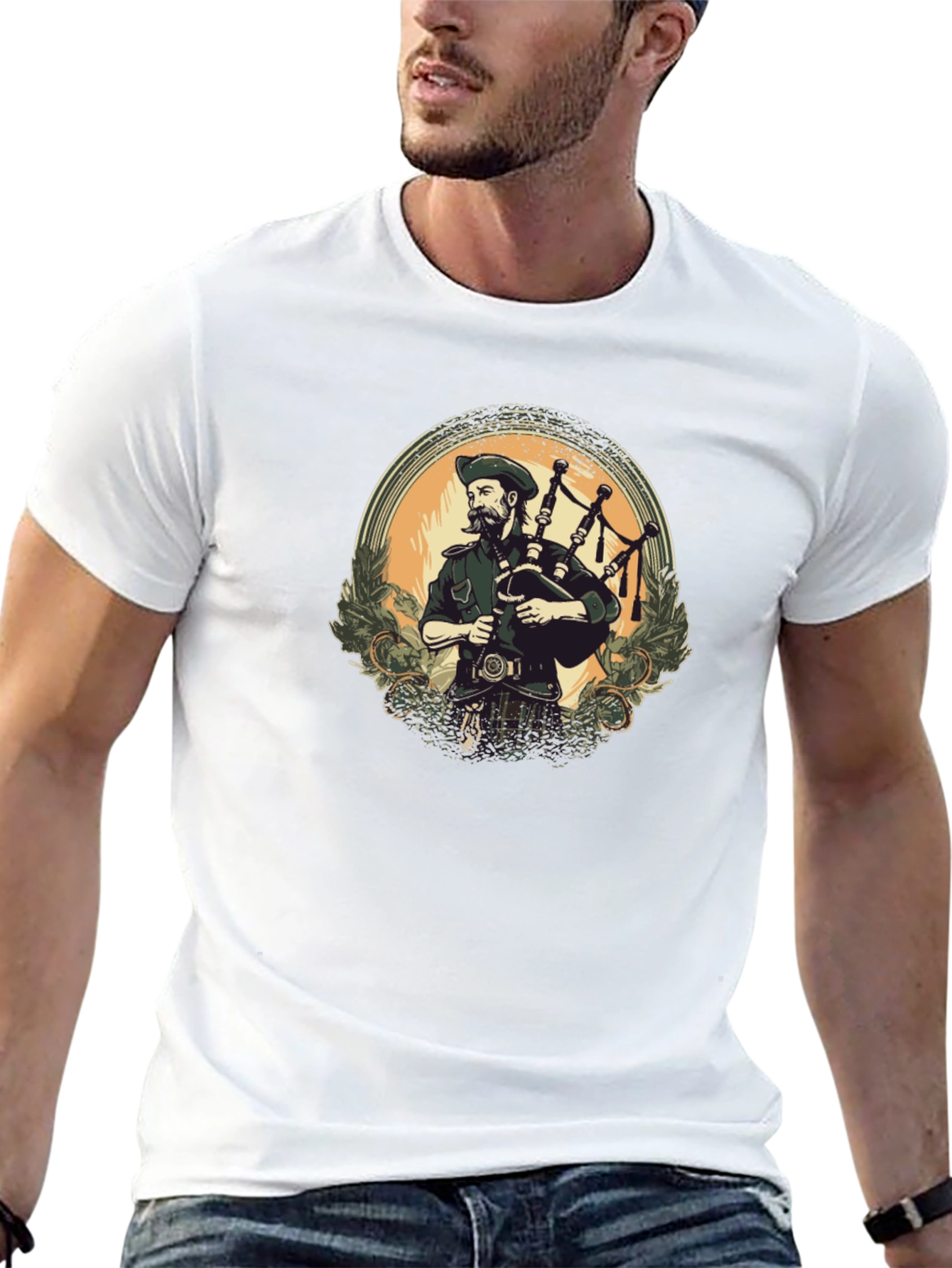 Scottish Piper T-Shirt - Bagpipe Musician Tee