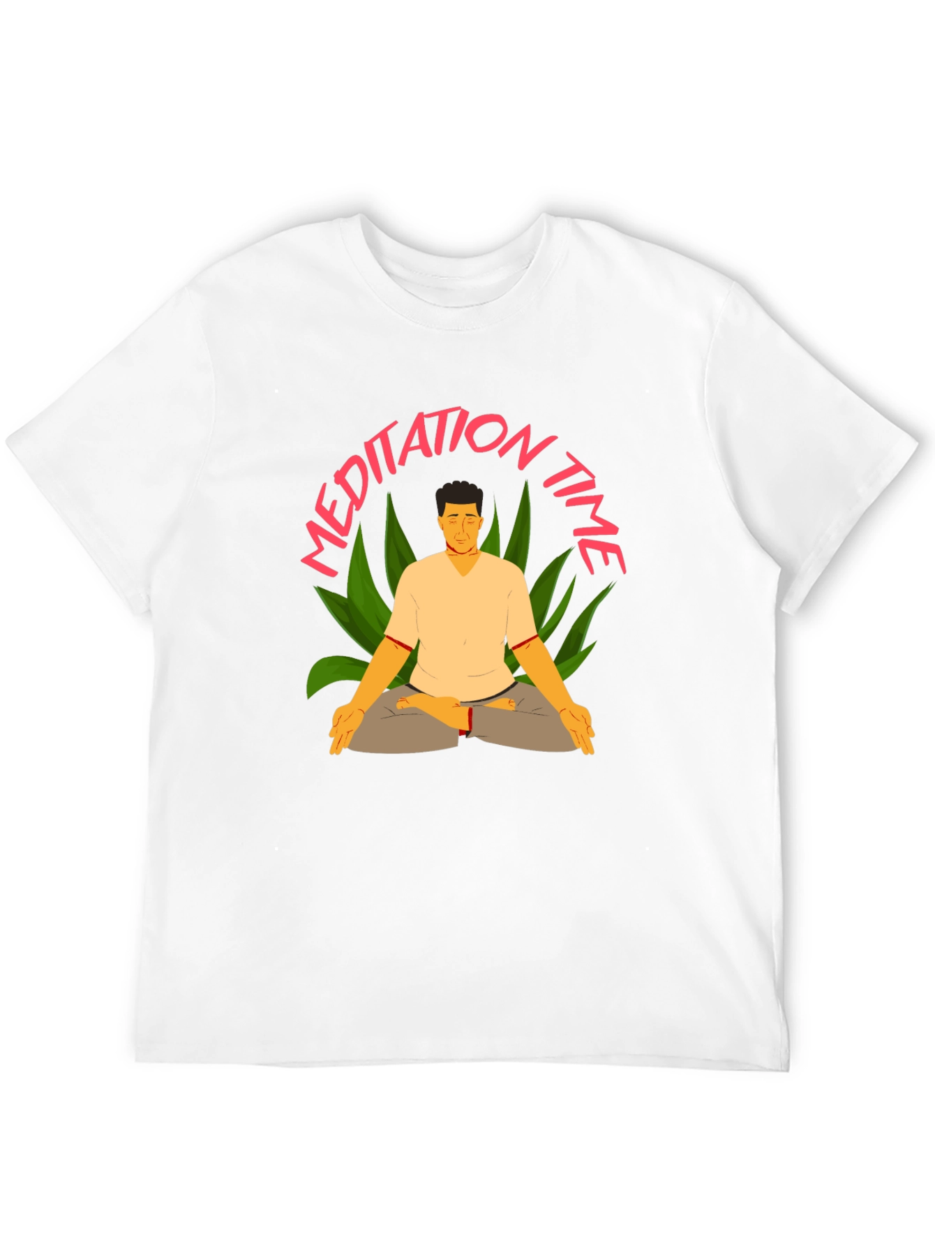 Meditation Time Black T-Shirt for Men