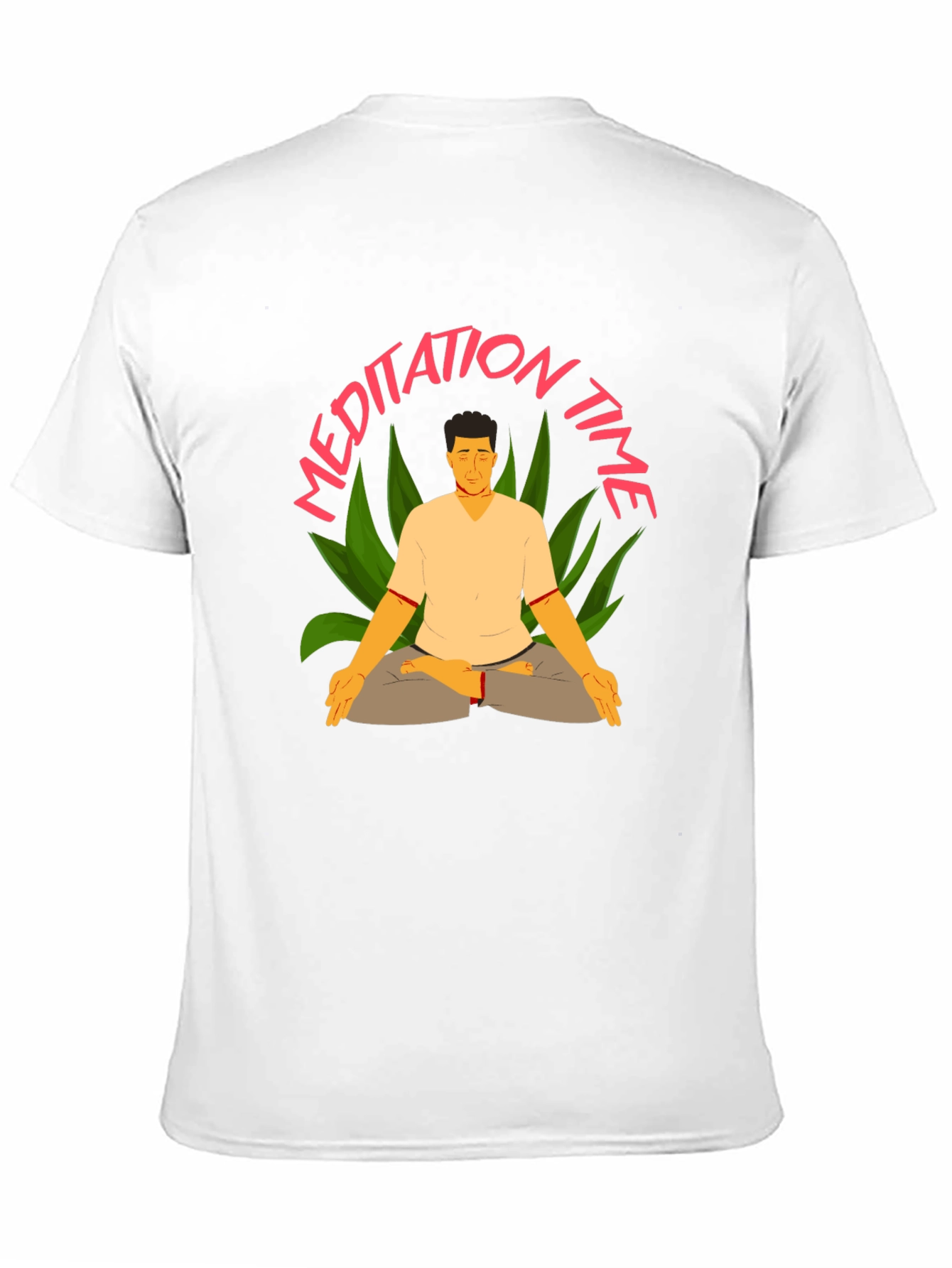 Meditation Time Black T-Shirt for Men