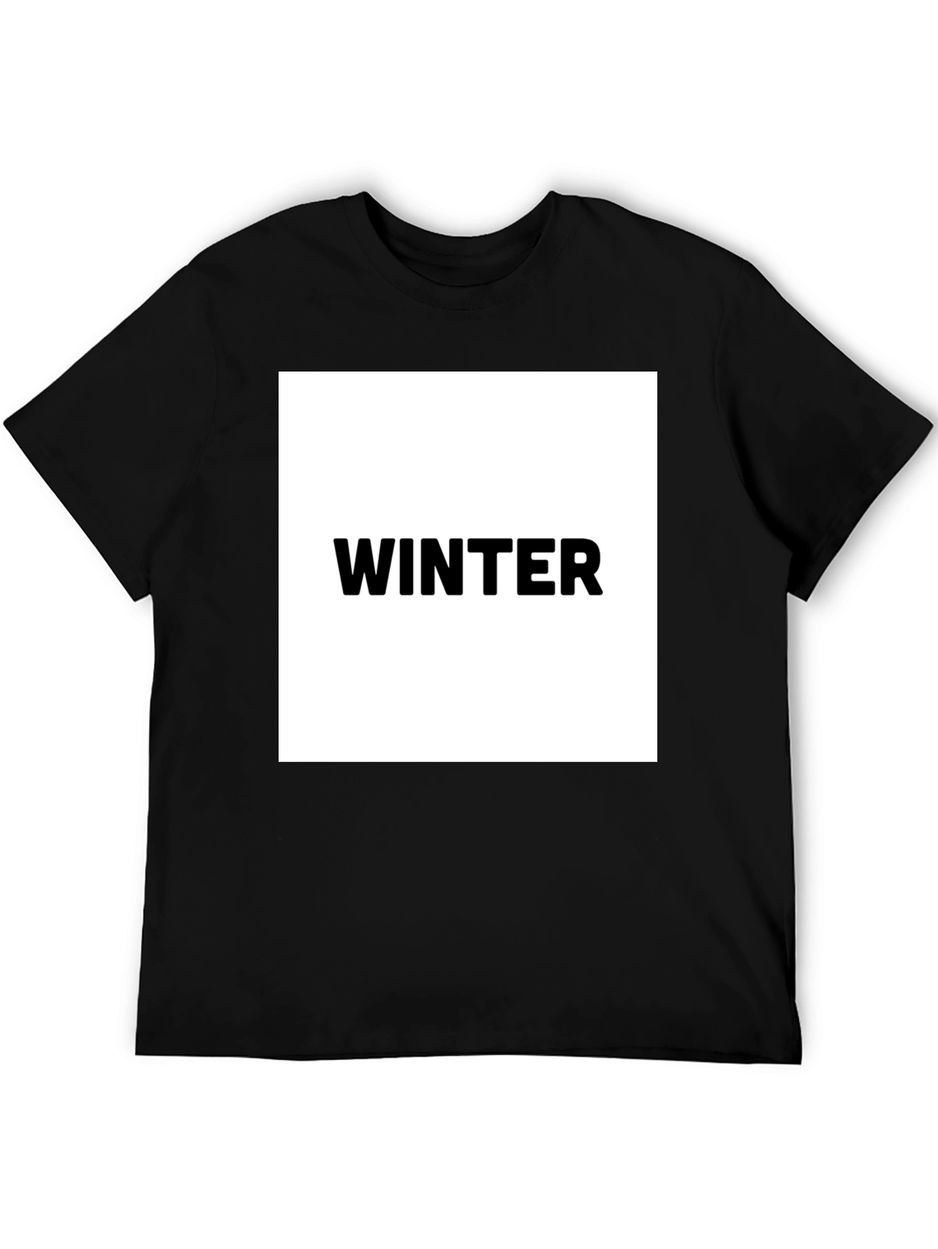 Winter Graphic Black T-Shirt