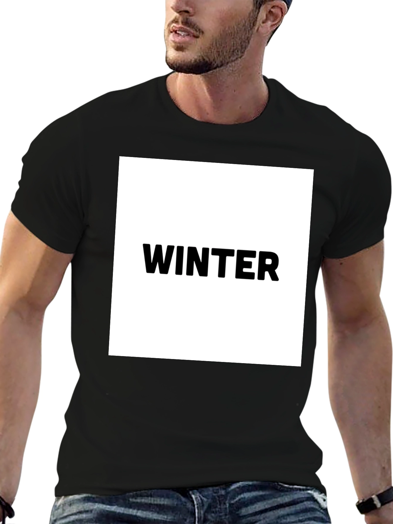 Winter Graphic Black T-Shirt