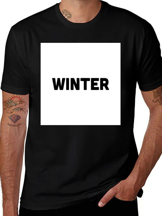 Winter Graphic Black T-Shirt