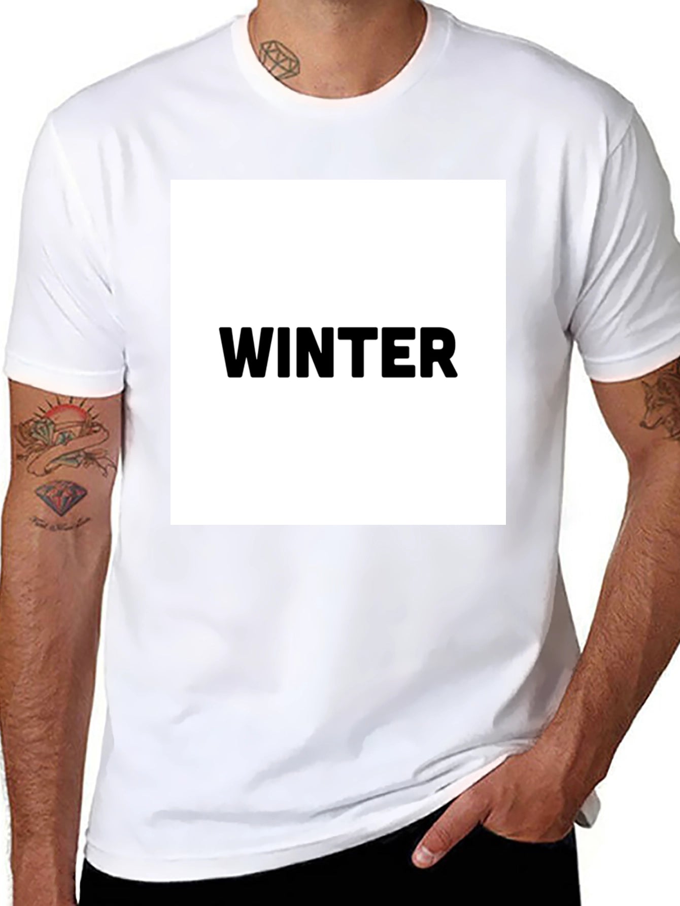 Winter Graphic Black T-Shirt