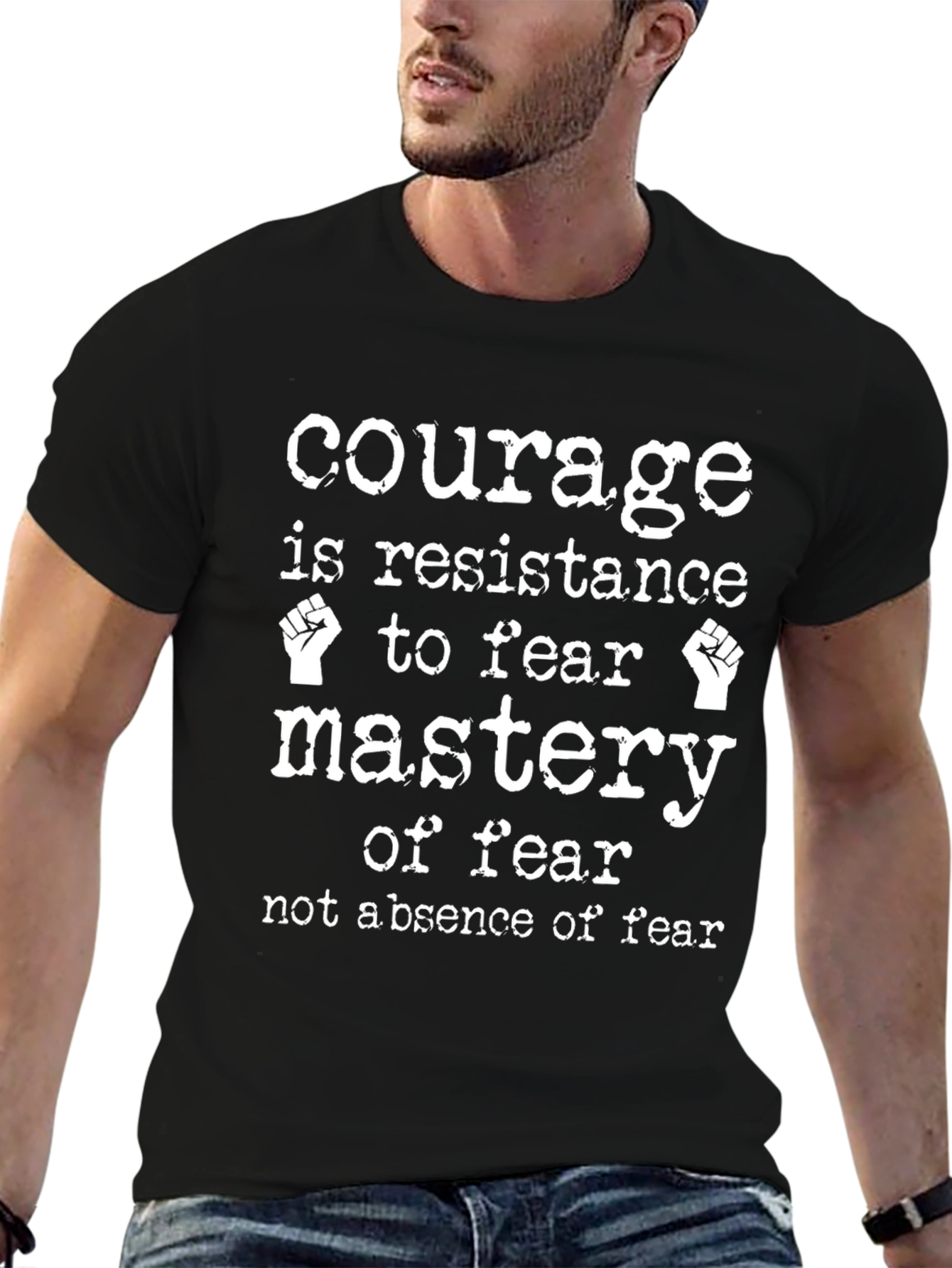 Courage Graphic Tee - Motivational Quote T-Shirt