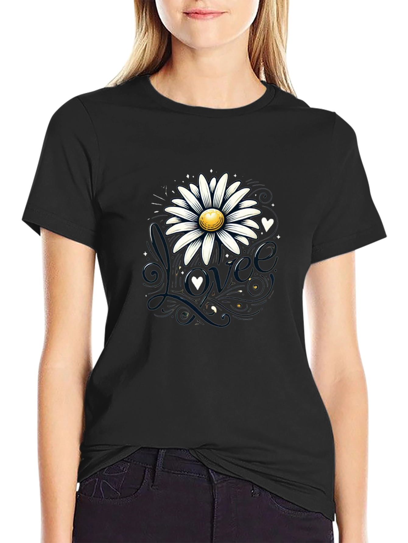 Daisy Love Black T-Shirt